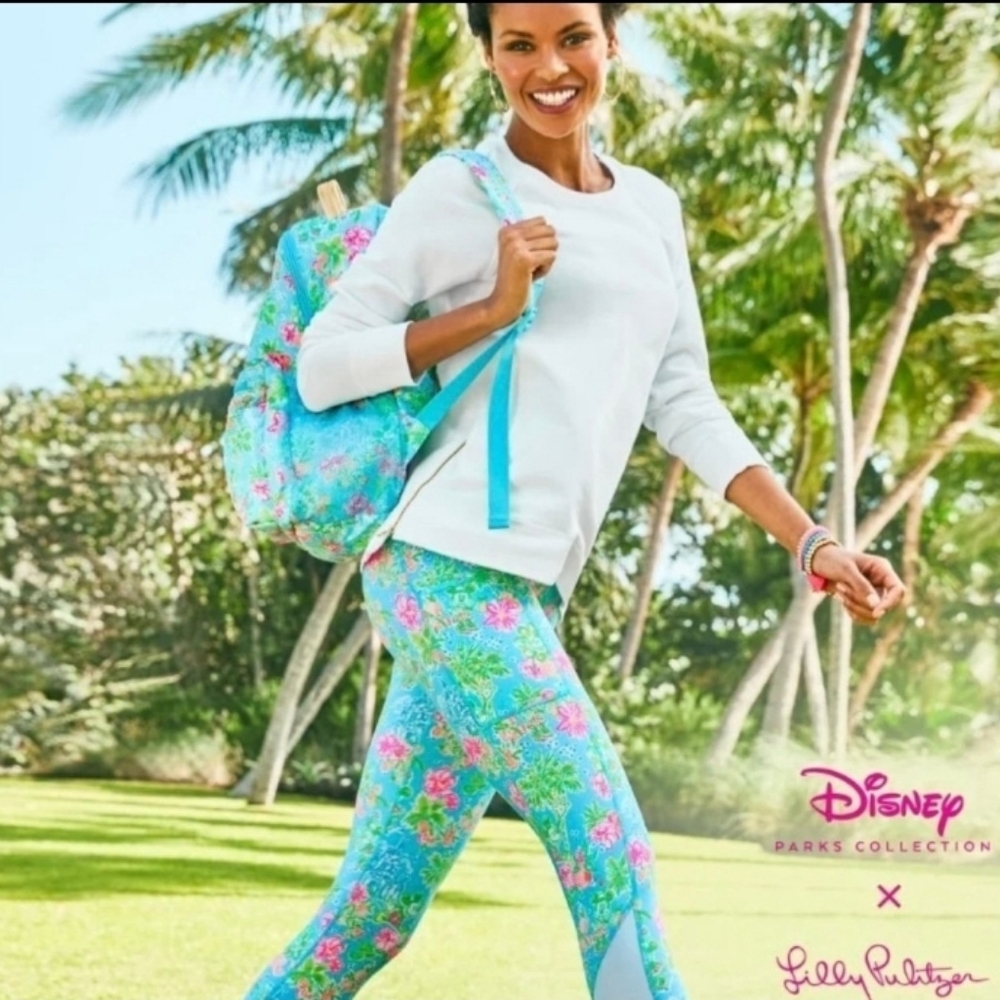 NWT Lilly Pulitzer x Disney Parks Size XL Weekender Leggings Lilly Loves Disney